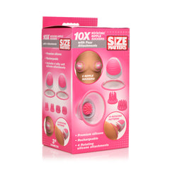 Size Matters 10-Pack Rotating Silicone Nipple Suction Cups with 2 Attachments