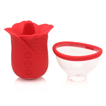 Bloomgasm Lily Lover Sucking & Vibrating Clitoral Stimulator - Rechargeable Waterproof Sex Toy for Women