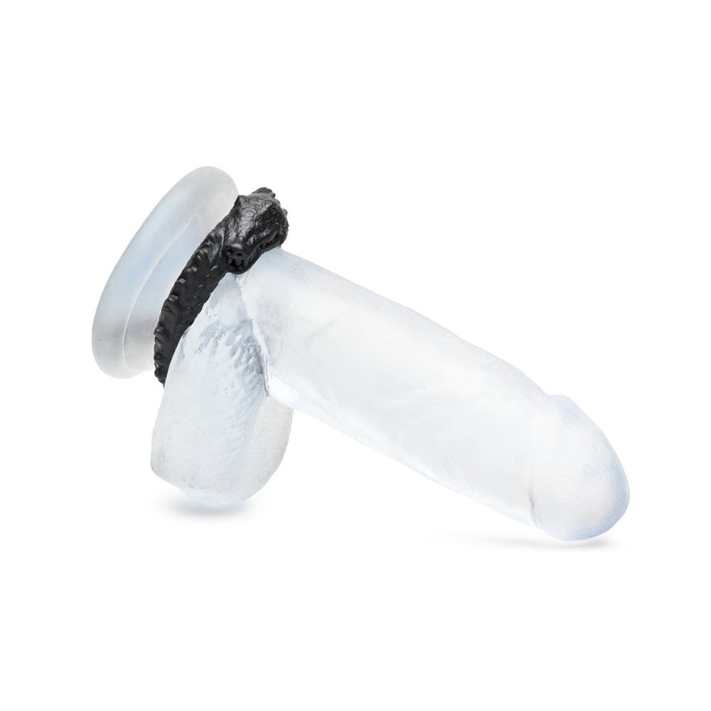 Creature Cocks Black Caiman Silicone Cock Ring for Men