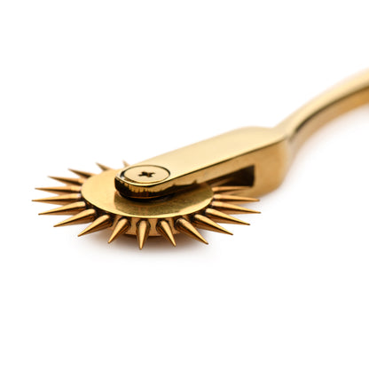 Master Series Gold Sensation Wartenberg Wheel – Premium Sensory BDSM Tool for Sensation Play