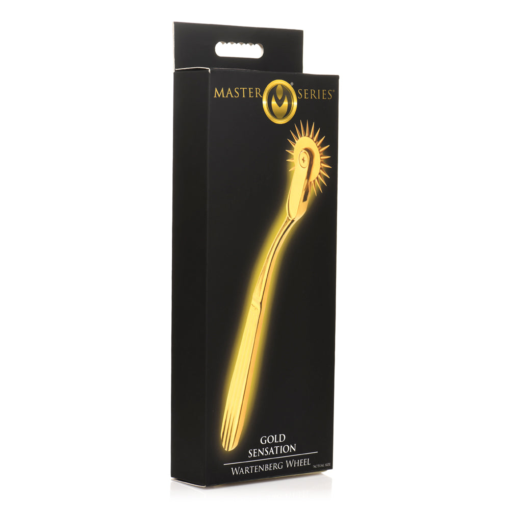 Master Series Gold Sensation Wartenberg Wheel – Premium Sensory BDSM Tool for Sensation Play