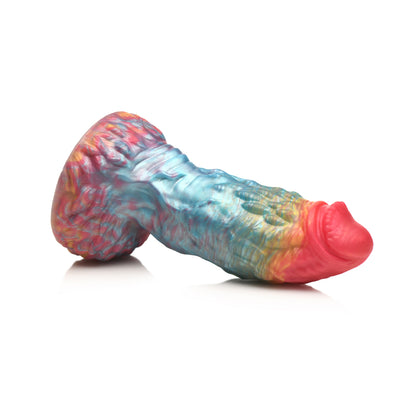 Rainbow Phoenix Vibrating Dildo - Creature Cocks Realistic Rainbow Sex Toy USB Rechargeable