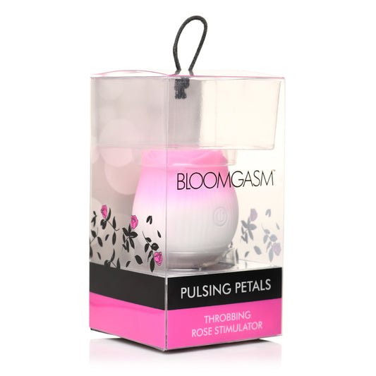 Bloomgasm Pulsing Petals Throbbing Rose Stimulator – Pink Rose-Shaped Vibrator