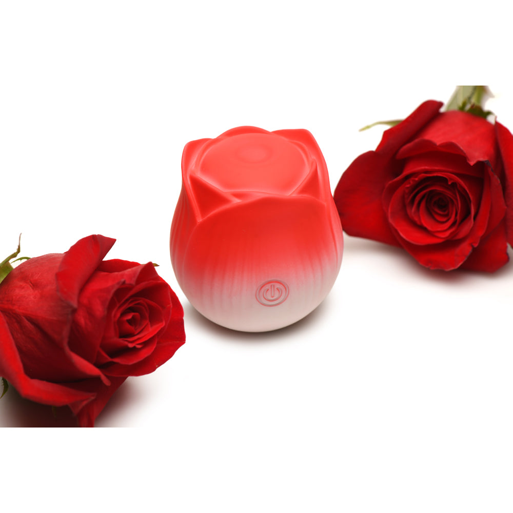Bloomgasm Pulsing Petals Throbbing Rose Stimulator – Red Vibrating Rose Toy