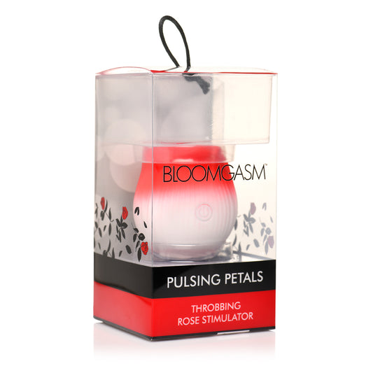 Bloomgasm Pulsing Petals Throbbing Rose Stimulator – Red Vibrating Rose Toy