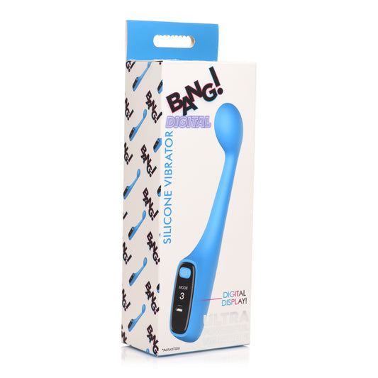 Bang! Digital Silicone G-Spot Vibrator - Blue