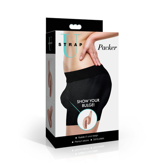 Strap U 5.1" Uncut Silicone Packer Dildo Light
