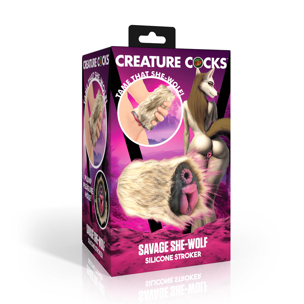 Creature Cocks Savage She-Wolf Silicone Stroker - Realistic Silicone Masturbator