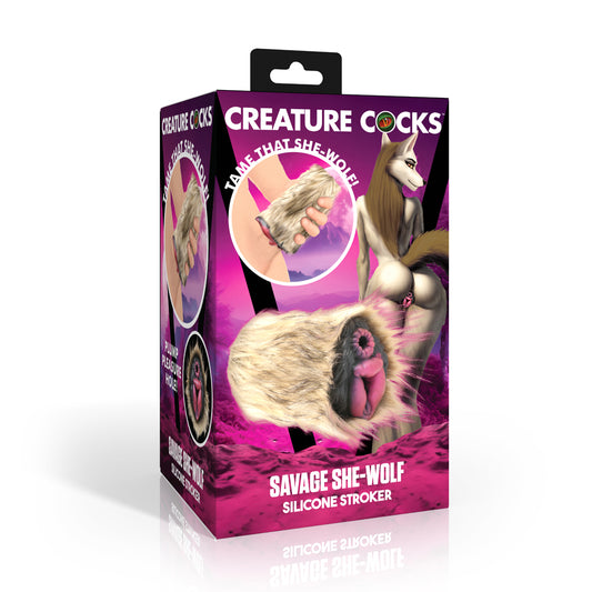 Creature Cocks Savage She-Wolf Silicone Stroker - Realistic Silicone Masturbator