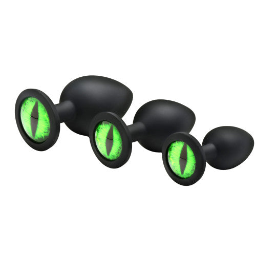 Creature Cocks Green Eye Silicone Butt Plug Set – Fantasy Anal Toys in Multiple Sizes
