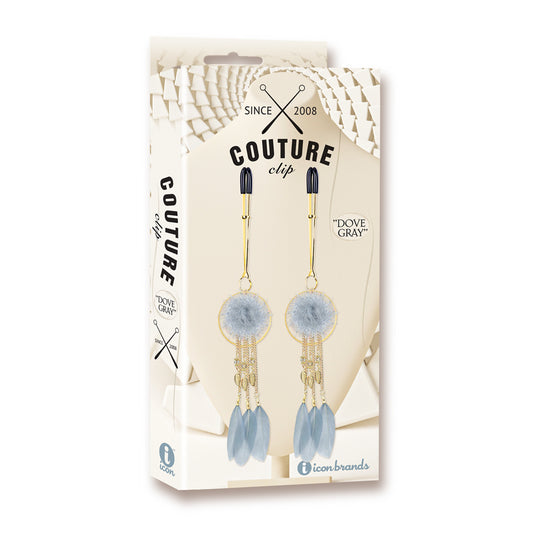 Couture Clips Luxury Nipple Clamps – Dove Grey – Premium BDSM Accessories