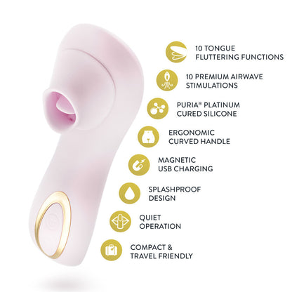 Delice Fleur Clitoral, Fluttering & Suction Personal Massager Barely Purple