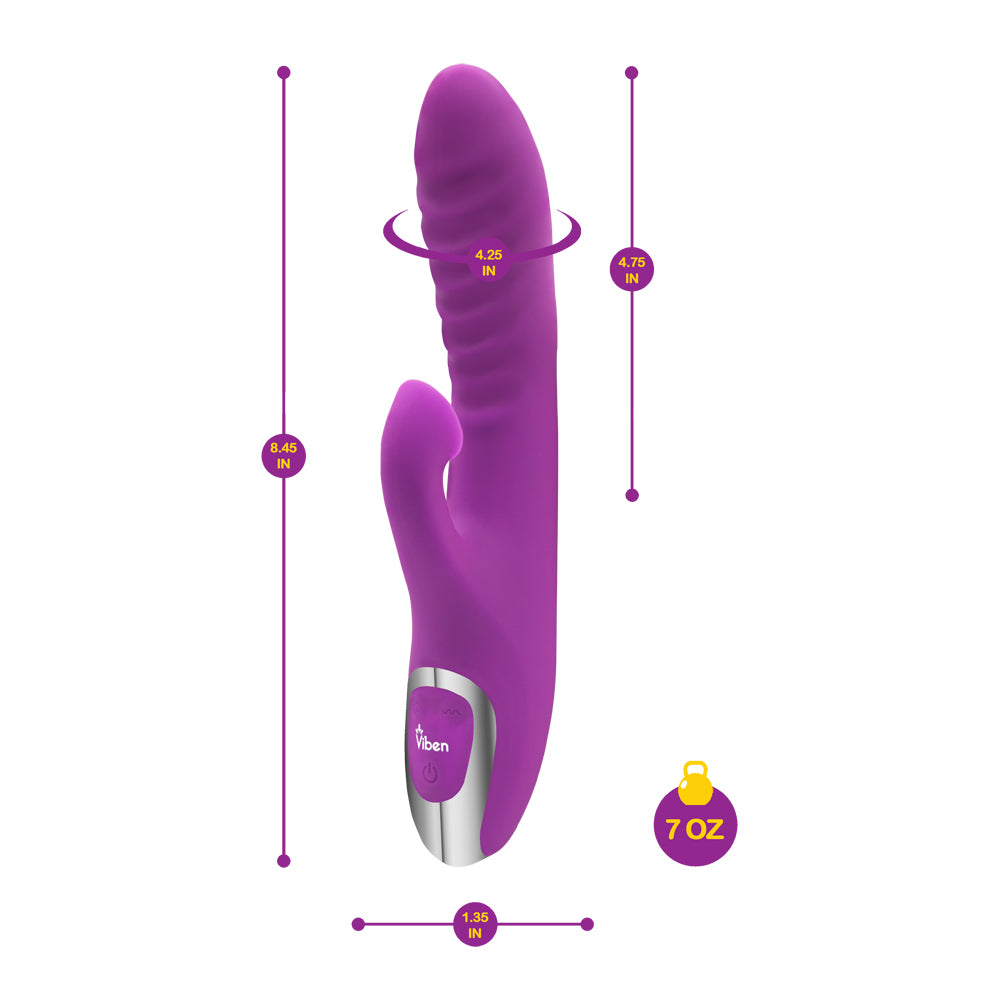 Viben Frenzy Clitoral Suction Rabbit Vibrator – Berry