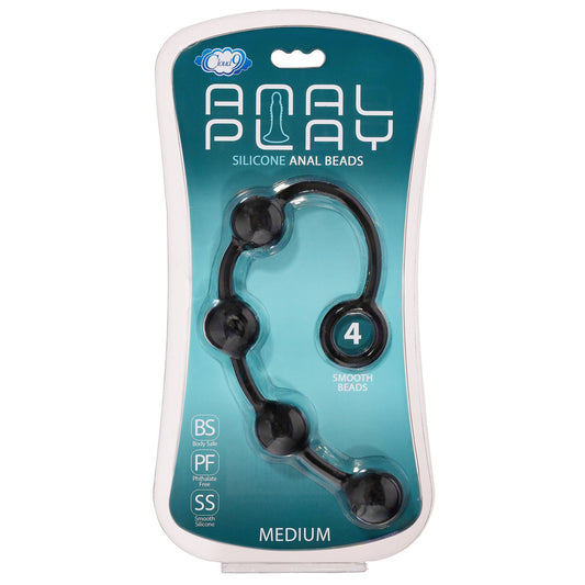 Cloud 9 Silicone Anal Beads – Medium, Black