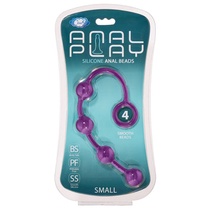 Cloud 9 Silicone Anal Beads – Small Plum, Body-Safe