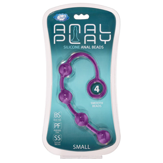 Cloud 9 Silicone Anal Beads – Small Plum, Body-Safe