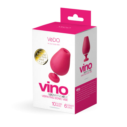 Vino Rechargeable Vibrating Sonic Vibe Pink