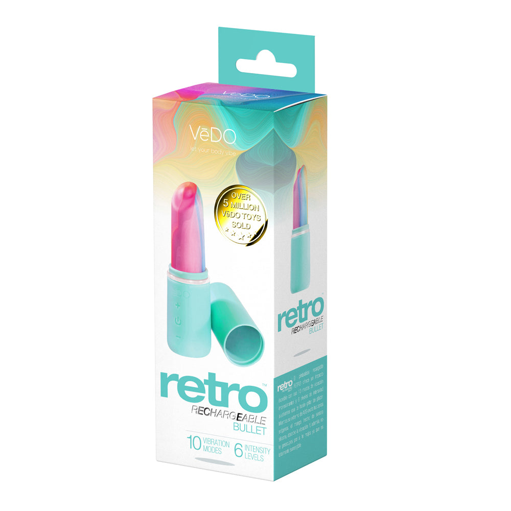 Vedo Retro Rechargeable Bullet Assorted 12 Pc Display