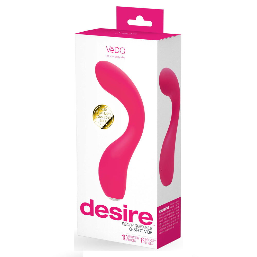 Desire Rechargeable G-Spot Vibe Pink
