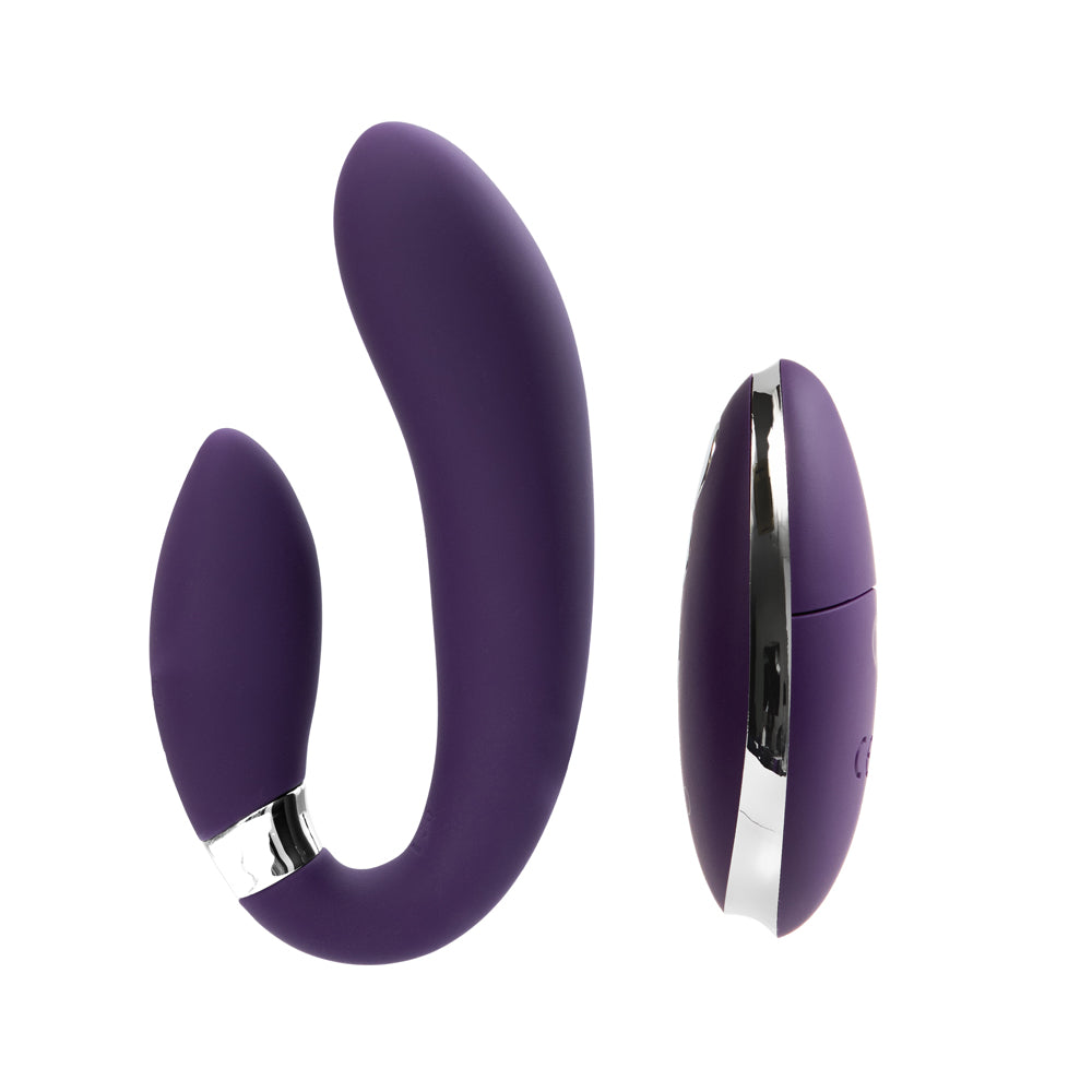 Jeni C-Shaped Dual Motor Vibe With Remote Purple