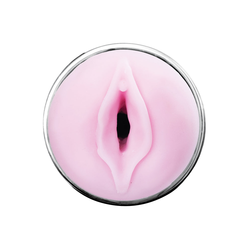 Black Masturbation Sleeve with Pink Inner Sleeve - Dual-Color Male Sex Toy