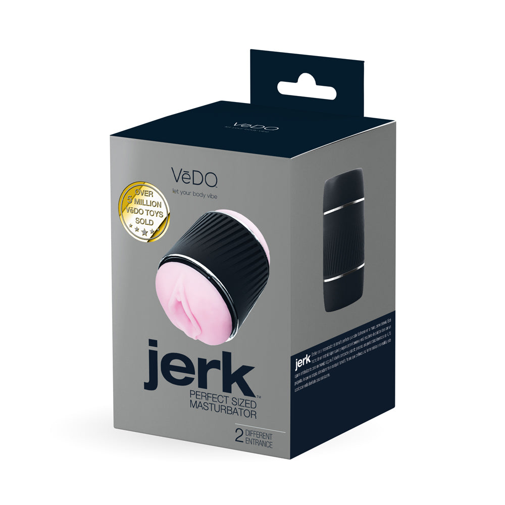 Black Masturbation Sleeve with Pink Inner Sleeve - Dual-Color Male Sex Toy