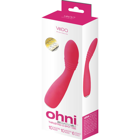 Ohni Rechargeable G-Spot Thrusting Vibe Pink