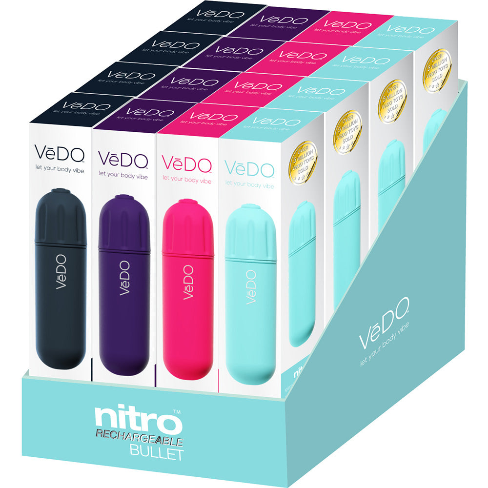 Nitro Rechargeable Bullet Vibe Assort 16pc Display