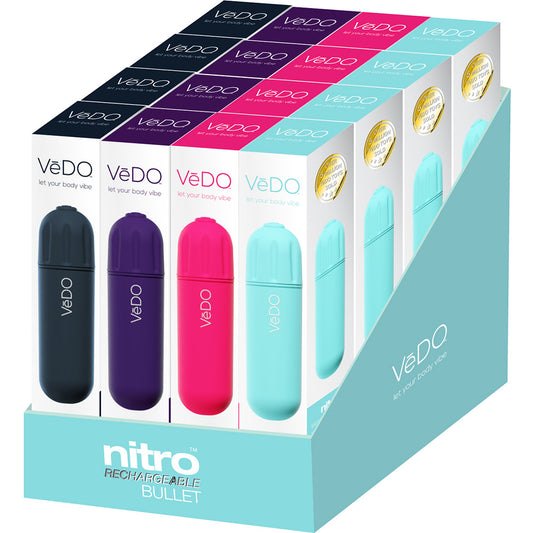 Nitro Rechargeable Bullet Vibe Assort 16pc Display