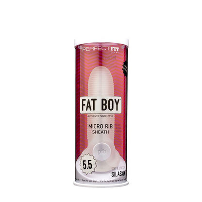Fat Boy Micro Ribbed Sheath 5.5-Inch Clear Male Masturbation Sleeve
