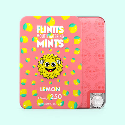 Flintts Mints Lemon – F Strength 250 | Tingly Mouthwatering Mints