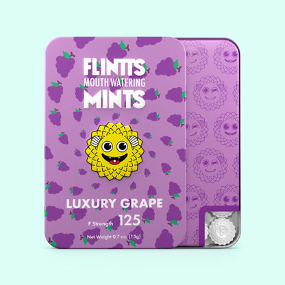 Flintts Mints Luxury Grape – F Strength 125 | Tingly Mouthwatering Mints
