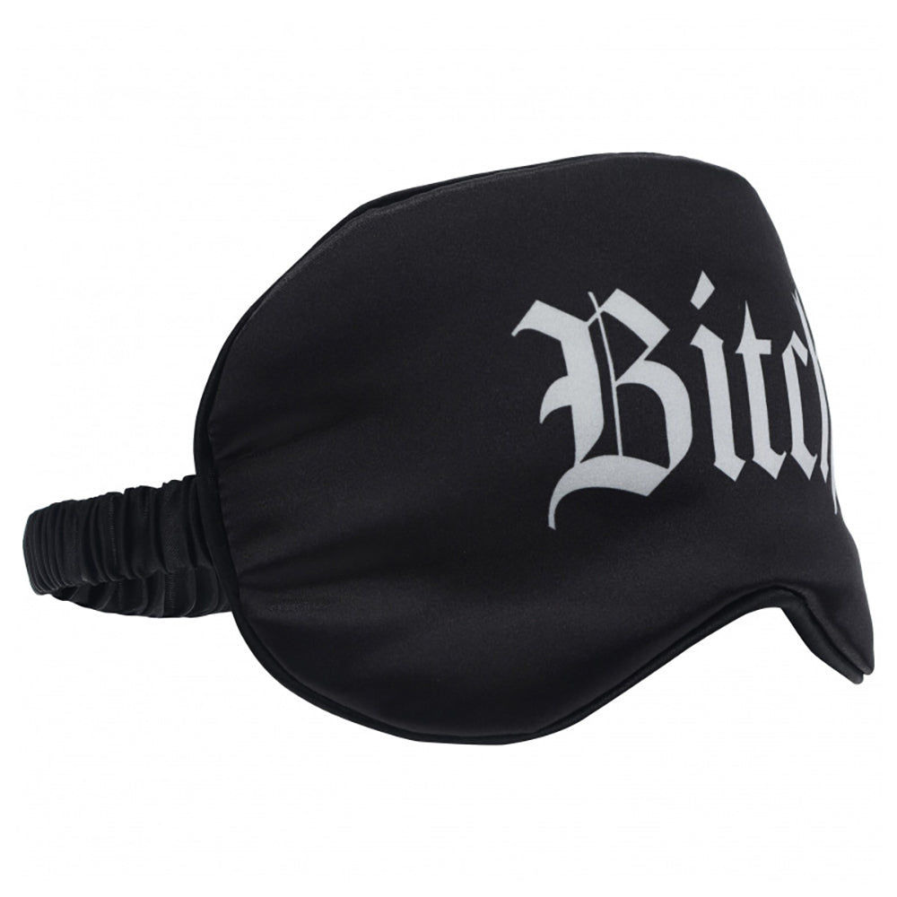 Ouch! Bitch Printed Mask Satin Black