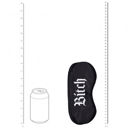 Ouch! Bitch Printed Mask Satin Black