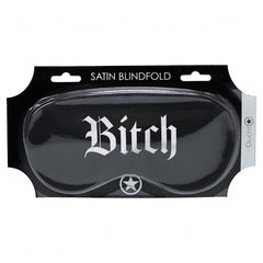 Ouch! Bitch Printed Mask Satin Black