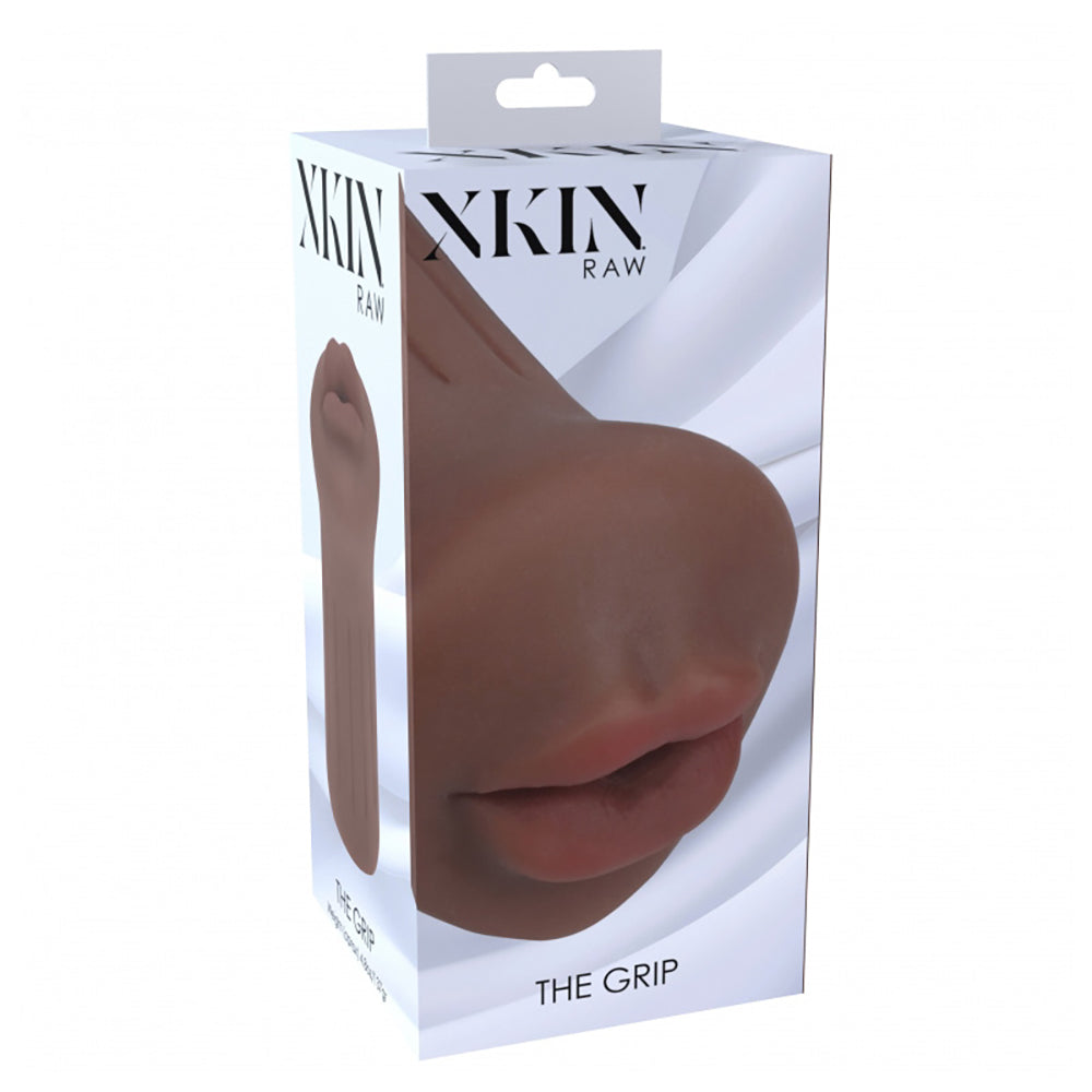 Xkin Raw The Grip Tpe Small Masturbator 137G Brown