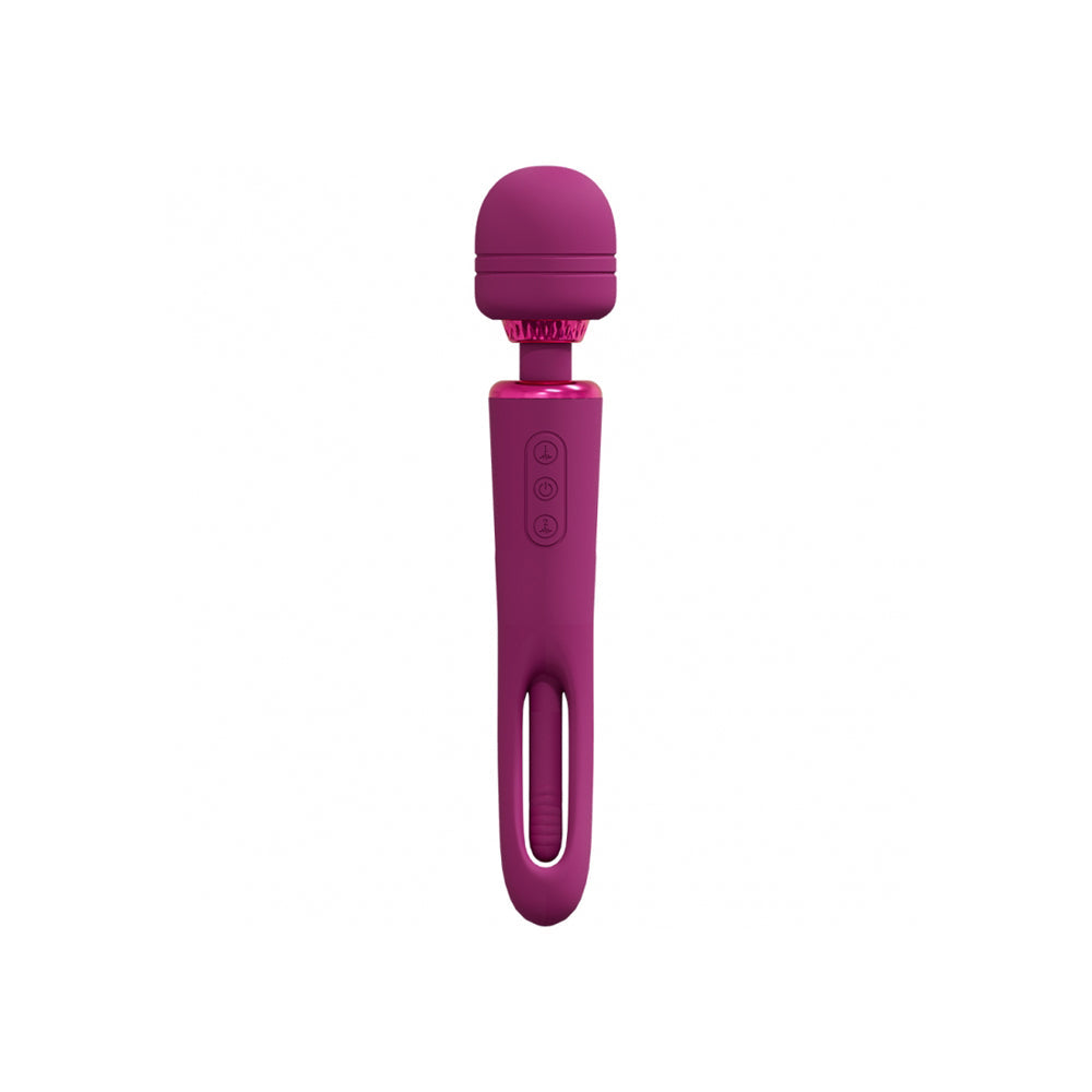 Vive Kiku Double Wand With G-Spot Flapping Pink