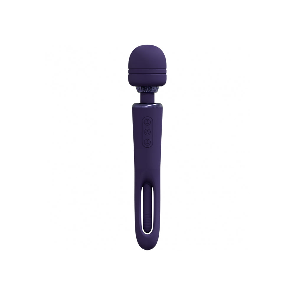 Vive Kiku Double Wand With G-Spot Flapping Purple