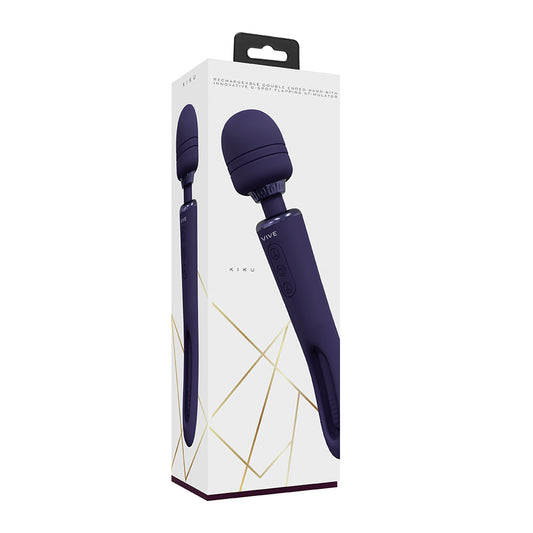 Vive Kiku Double Wand With G-Spot Flapping Purple