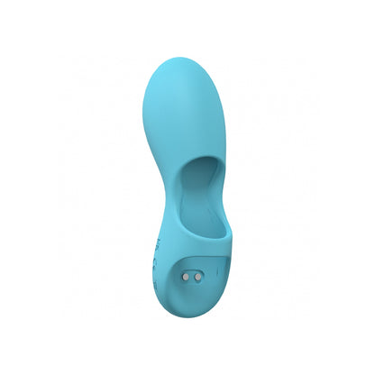 Joy 10 Speed Finger Vibe Silicone Rechargeable Waterproof Blue