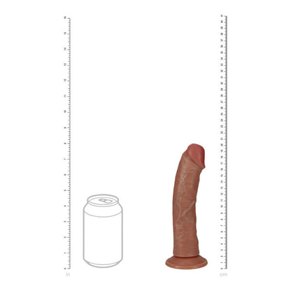 8" Vibrating Cock Regular Curved Tan