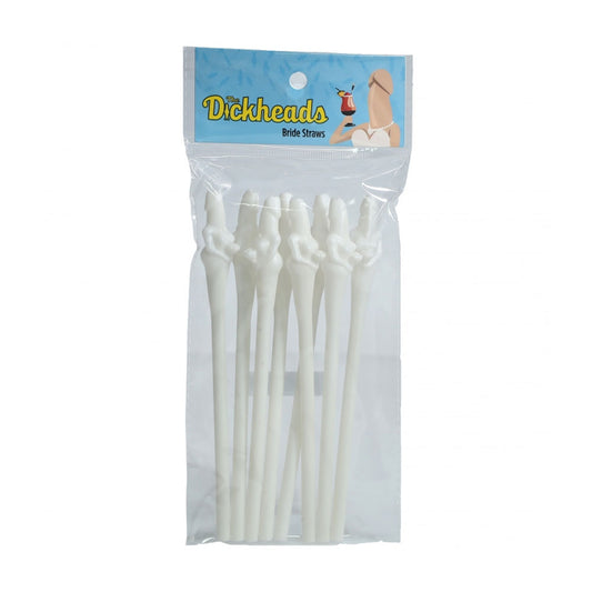 Dickheads Bride Straws Flesh Tone – Disposable Party Straws for Bachelorette Parties and Bridal Showers