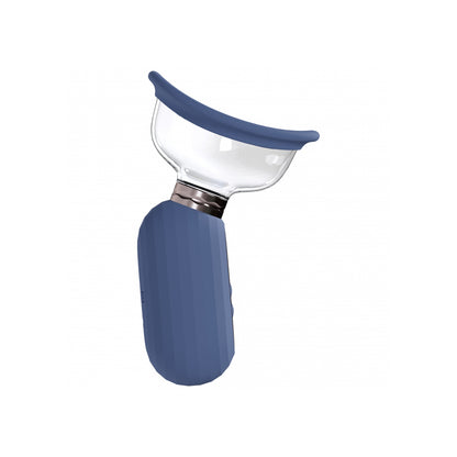 Pumped Dazzling Automatic 5-Speed Silicone Rechargeable Vulva Clitoral Nipple & Breast Pump - Blue