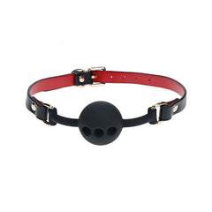 Ouch! Milan Collection Silicone Ball Gag – Black/Red