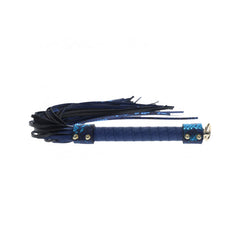 Ouch! Florence Collection Flogger – Blue Faux Leather BDSM Flogger for Impact Play