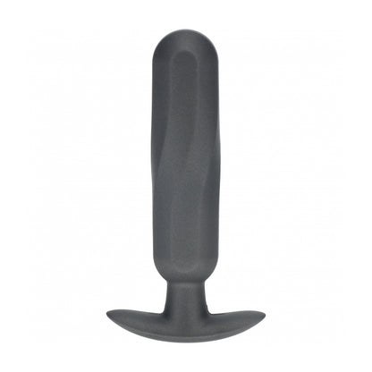 Ouch! Oblong Anal Plug Silicone Gun Metal