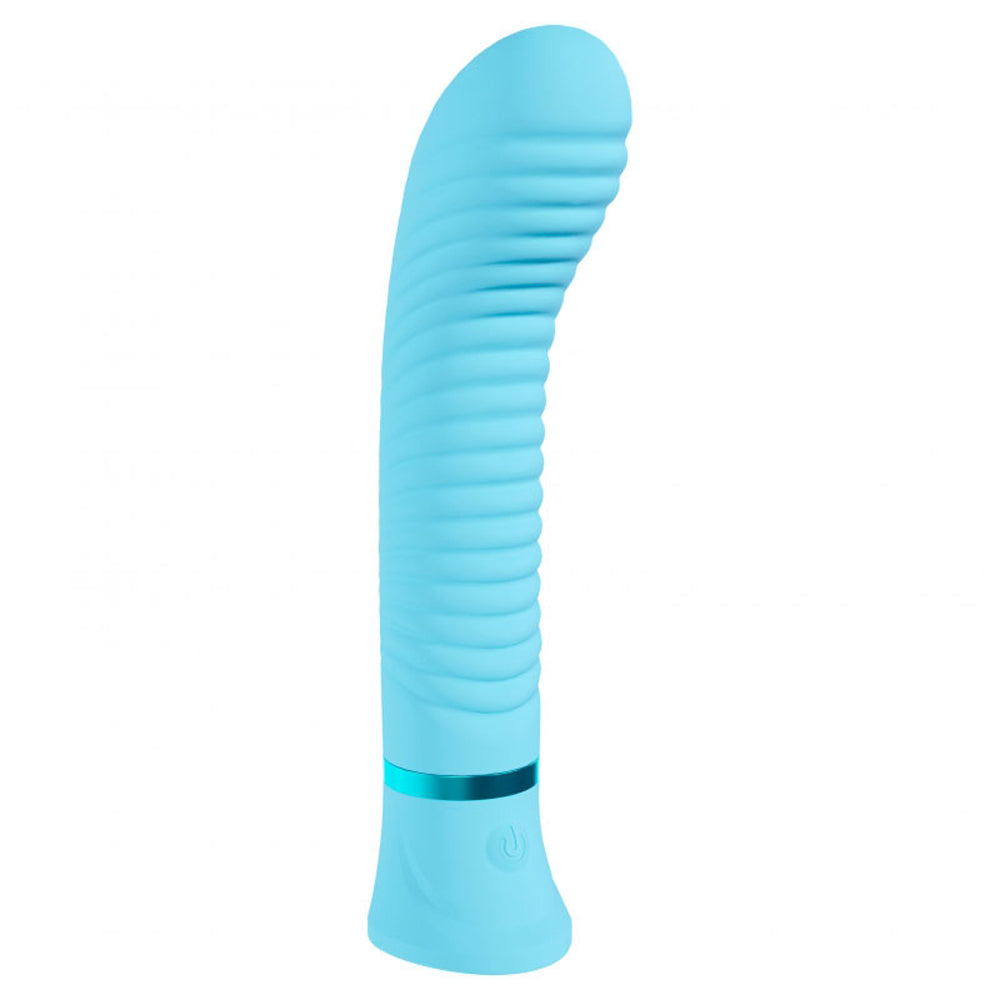 Loveline Divine Ribbed G-Spot Vibrator - Blue