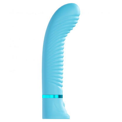Loveline Divine Ribbed G-Spot Vibrator - Blue