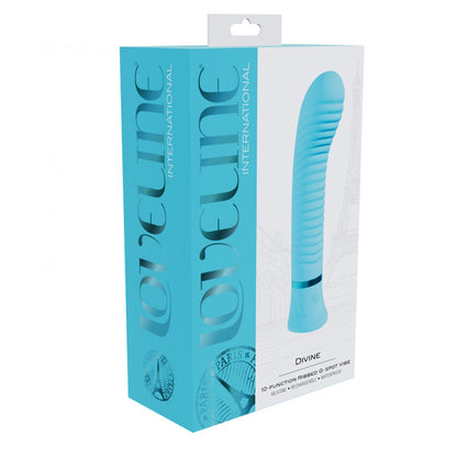Loveline Divine Ribbed G-Spot Vibrator - Blue