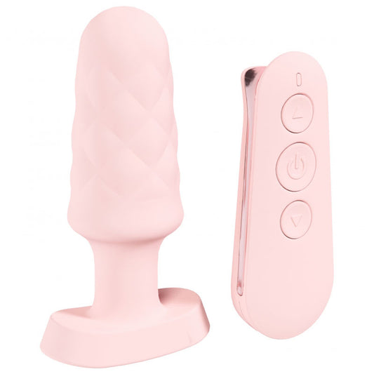 Loveline Velvet Remote Vibrating Plug Pink